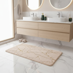 Tapis antidérapant saumon salle de bain - Soyeux et élégant
