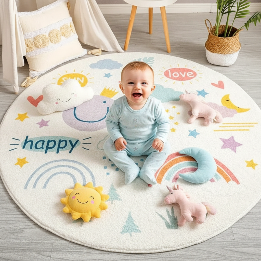Tapis arc-en-ciel Happy - bébé qui rit overhead