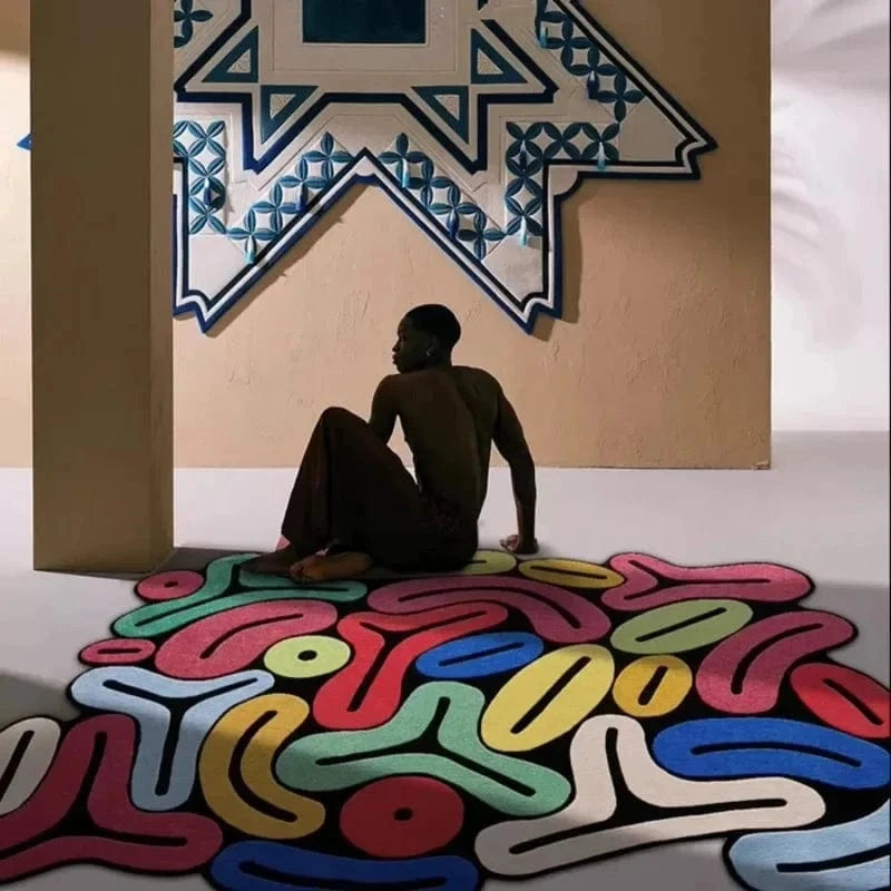 Ma boutique Tapis artistique irrégulier Art Alphabet