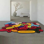 Cosysol Tapis artistique irrégulier couleur mate