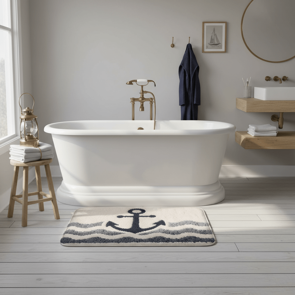 Tapis Bain Antidérapant Marine Absorbant | CosySol Tapis de bain