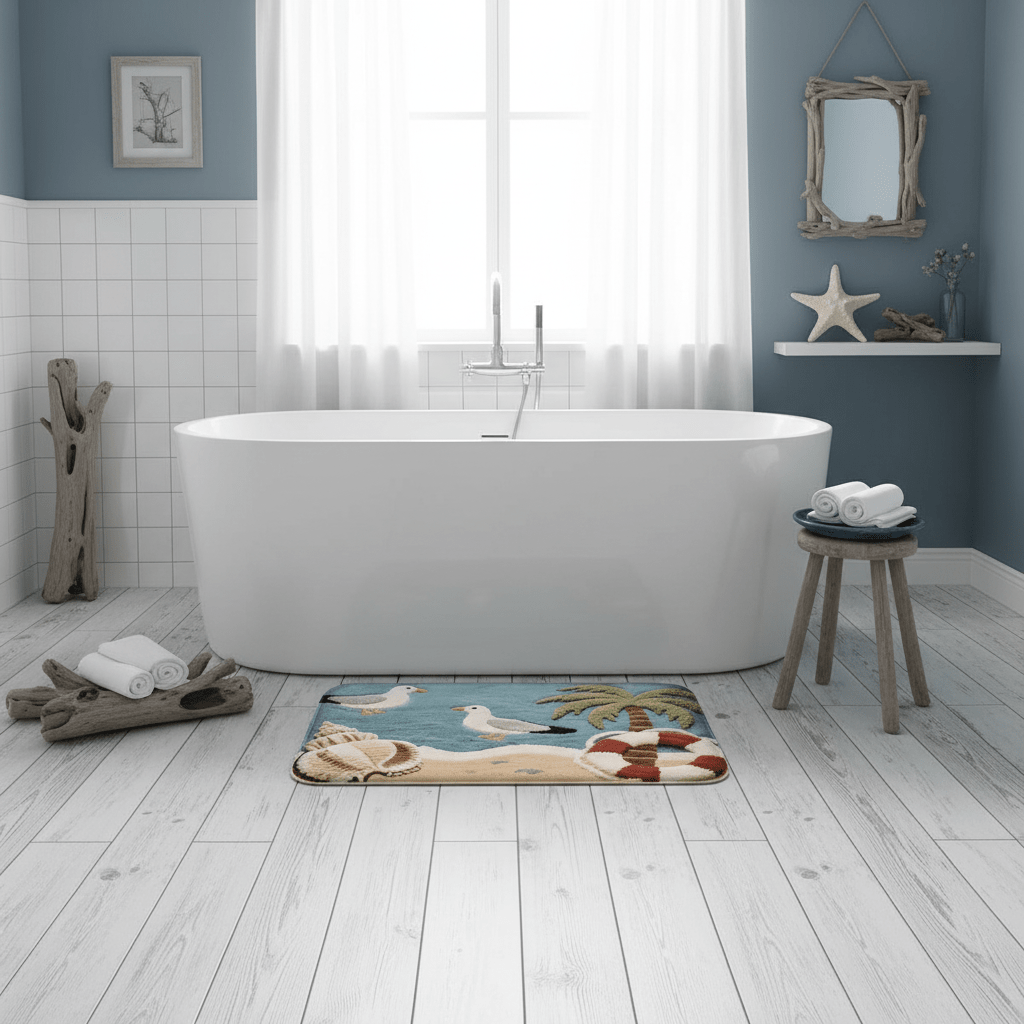 Tapis Bain Antidérapant Plage Absorbant | CosySol Tapis de bain