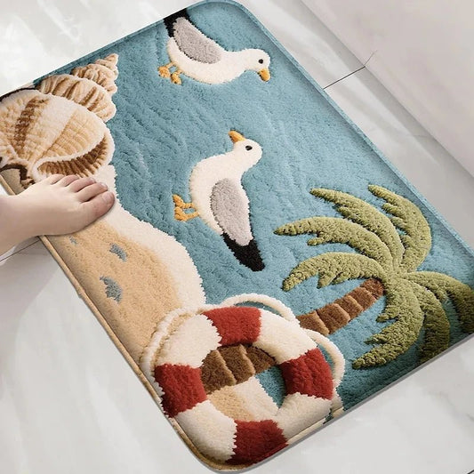 Tapis Bain Antidérapant Plage Absorbant | CosySol Tapis de bain