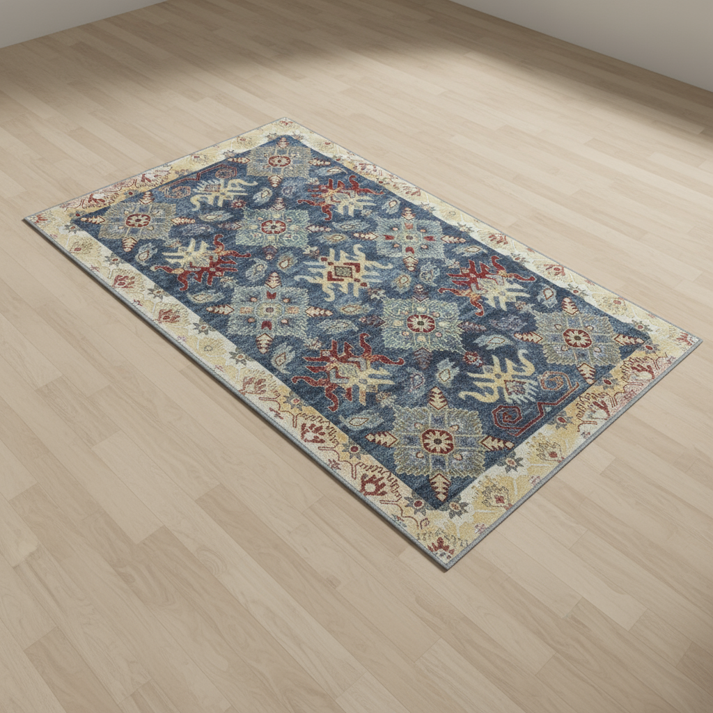 Tapis Berbère Bleu - Élégance Artisanale pour Sublimer Votre Intérieur Bleu / 50x80cm