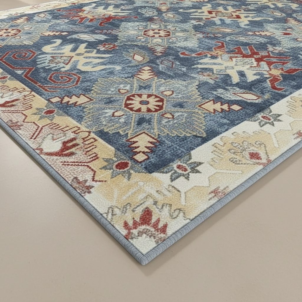 Tapis Berbère Bleu - Élégance Artisanale pour Sublimer Votre Intérieur