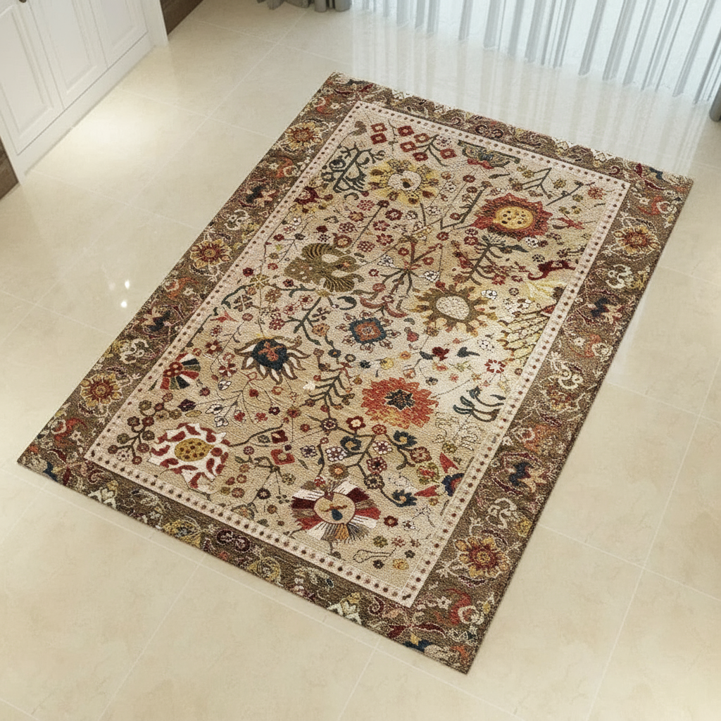 Tapis berbère classique maron - Élégance rétro pour votre intérieur