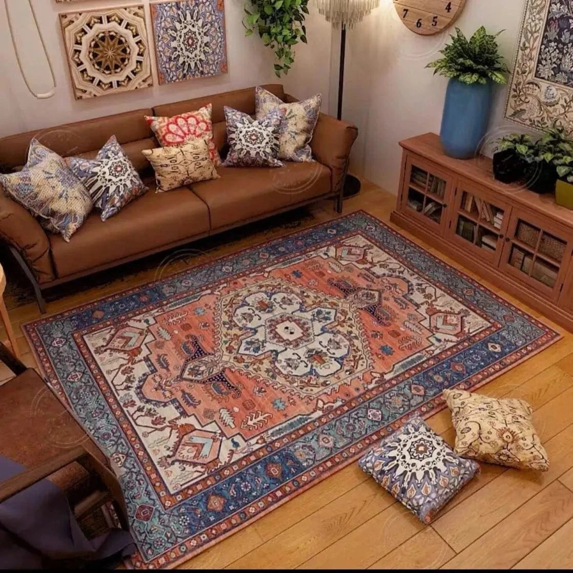 Cosysol Orange / 50x80cm small mat Tapis Berbère Cosy Géométrique