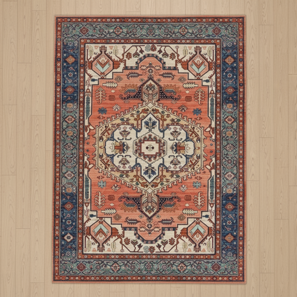 Tapis Berbère Cosy Géométrique - Élégance et Confort avec le Tapis Berbère Géométrique Orange / 50x80cm