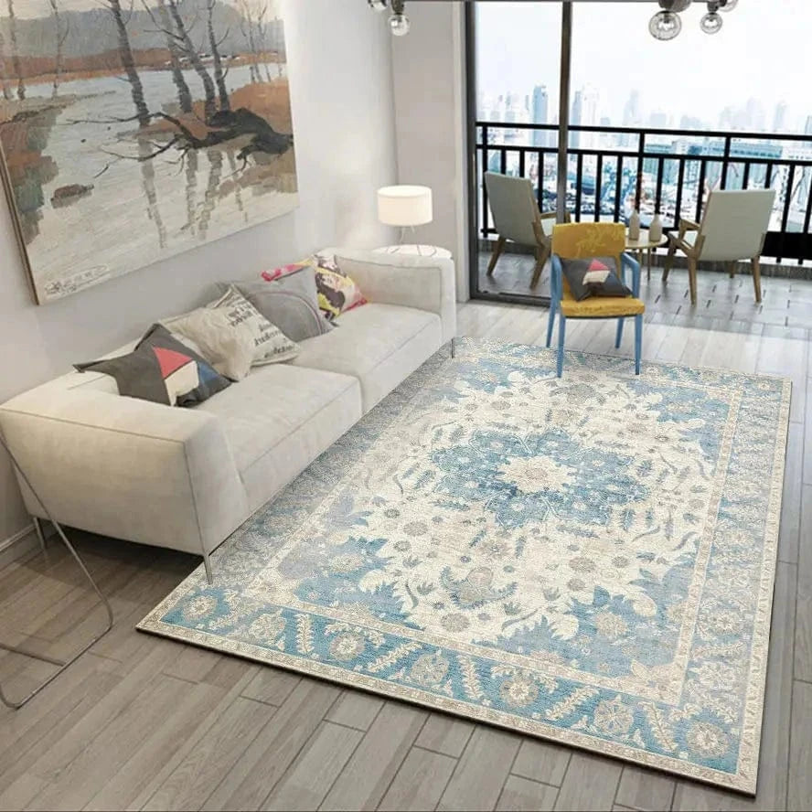 Cosysol Bleu / 50x80cm small mat Tapis Berbère flocon de neige