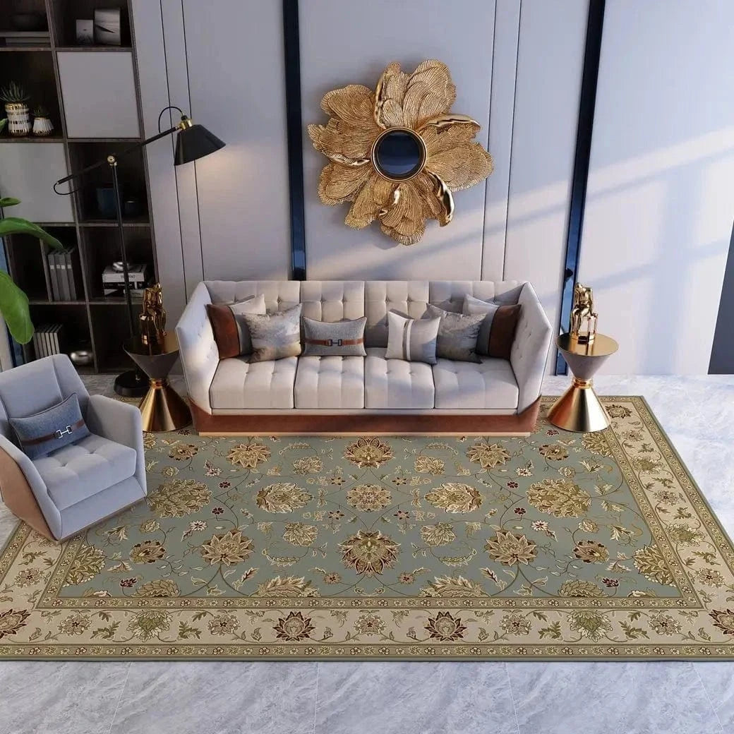 Cosysol Or / 50x80cm small mat Tapis Berbère Floral Doré