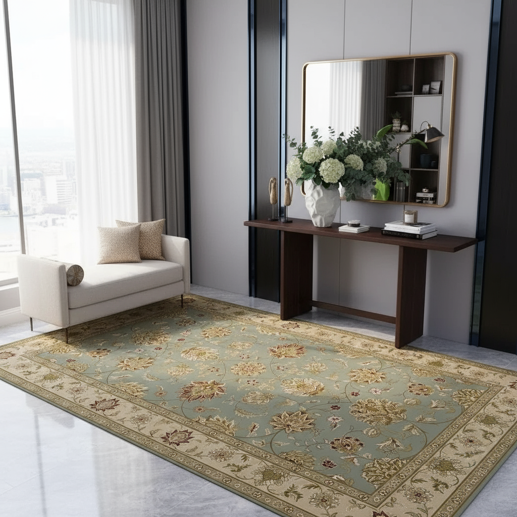 Tapis Berbère Floral Doré - Élégance et Style pour Votre Intérieur