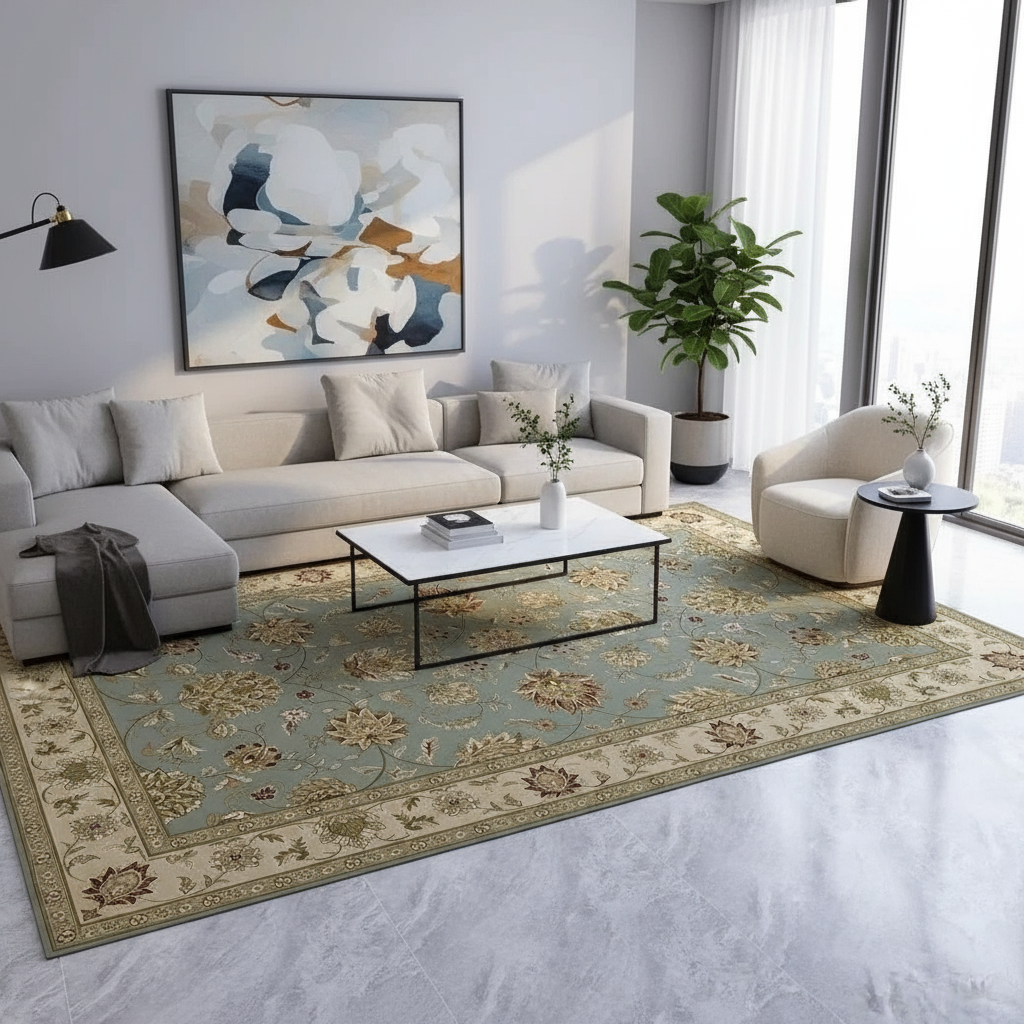 Tapis Berbère Floral Doré - Élégance et Style pour Votre Intérieur