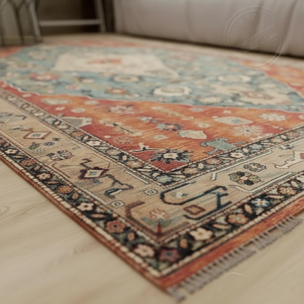 Tapis Berbère Floral en Losange - Élégance et Authenticité