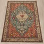 Tapis Berbère Floral en Losange - Élégance et Authenticité Marron / 50x80cm