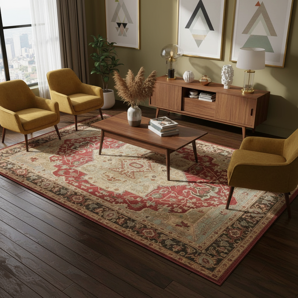 Tapis Berbère Géométrique Rétro pour un Style Unique et Authentique