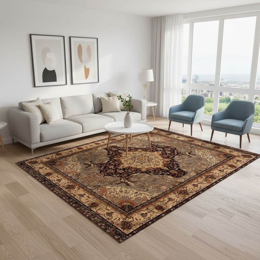Tapis Berbère Maron Éclatante - Élégance et Authenticité pour Votre Intérieur