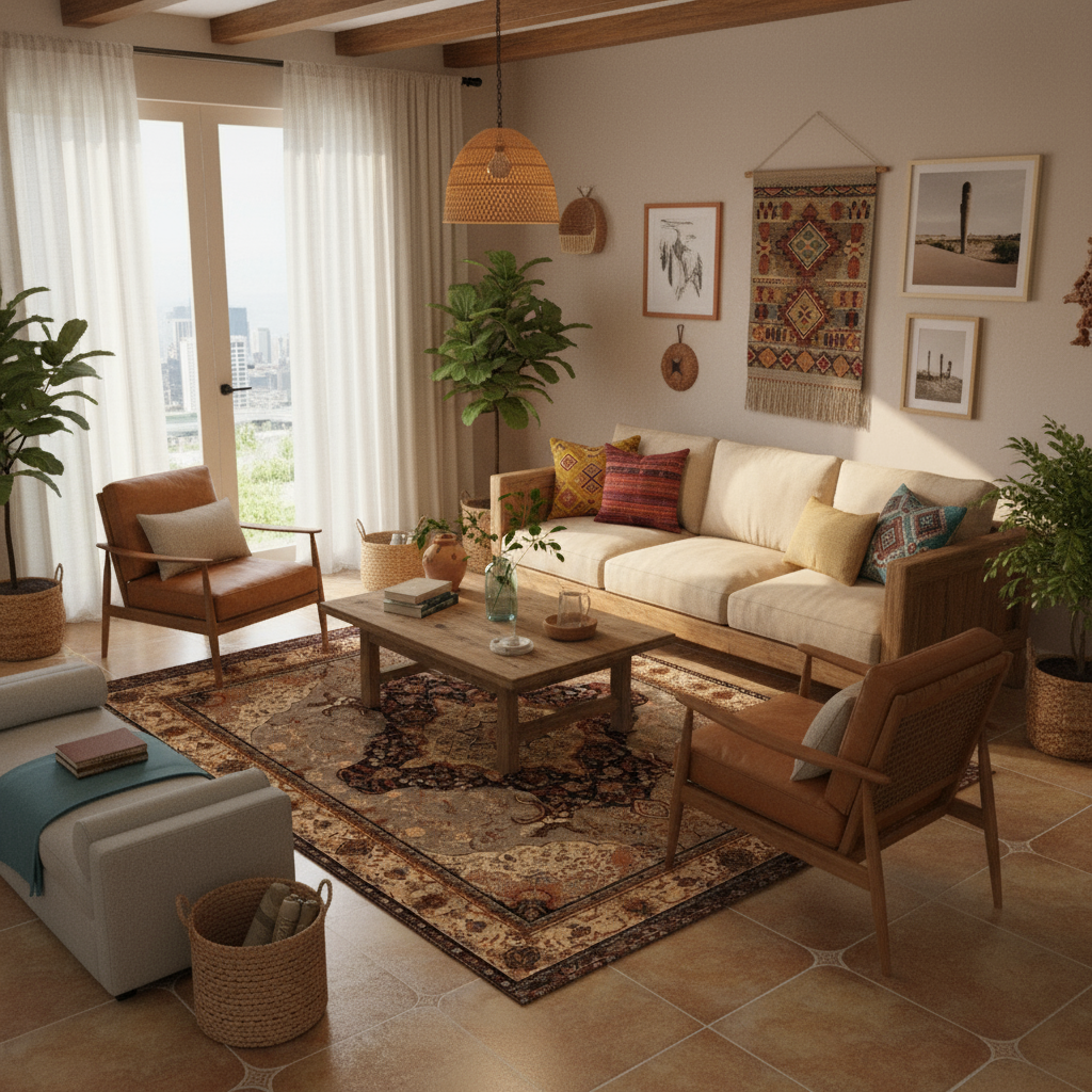 Tapis Berbère Maron Éclatante - Élégance et Authenticité pour Votre Intérieur