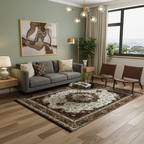 Tapis Berbère Maron Rétro Éclatant pour une Décoration Unique