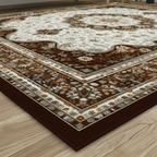 Tapis Berbère Maron Rétro Éclatant pour une Décoration Unique