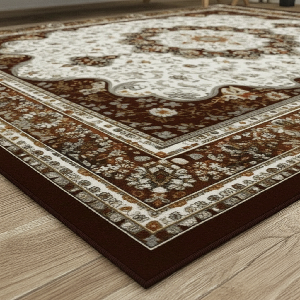 Tapis Berbère Maron Rétro Éclatant pour une Décoration Unique