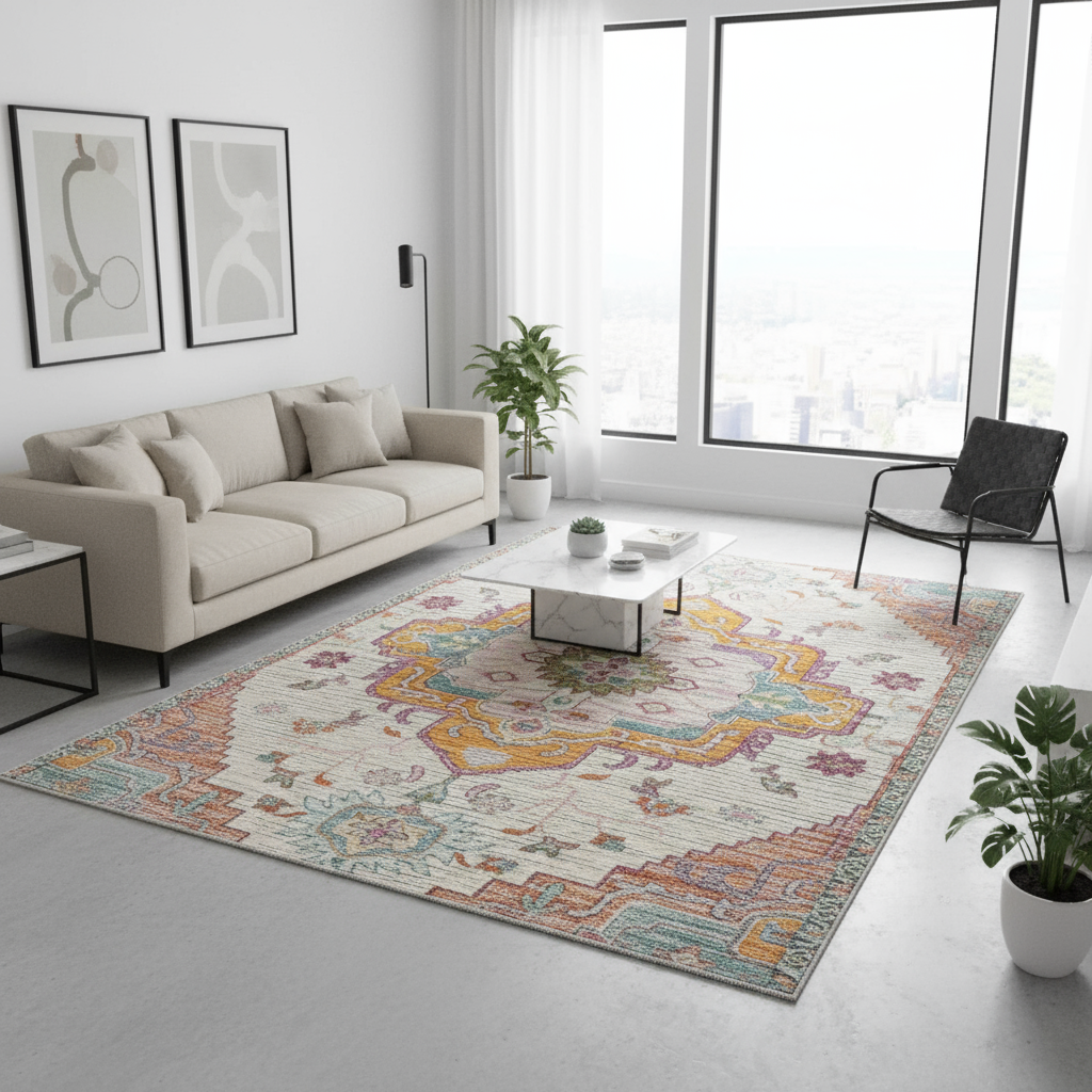 Tapis Berbère motifs variés pour un style unique et authentique Rose / 50x80cm