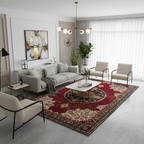 Tapis Berbère Rouge Deluxe - Élégance Artisanale et Confort Ultime