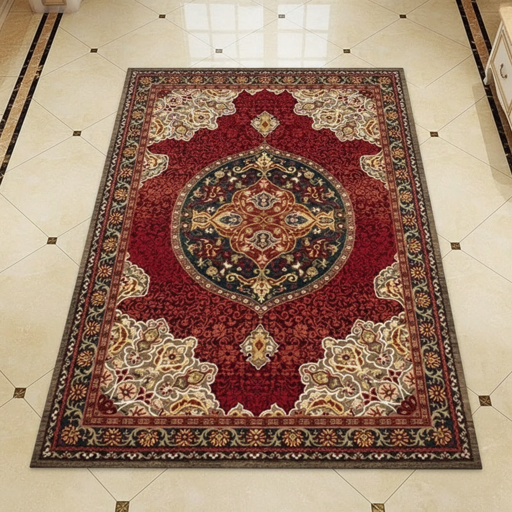 Tapis Berbère Rouge Deluxe - Élégance Artisanale et Confort Ultime Rouge / 50x80cm