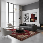 Tapis Berbère Rouge Deluxe - Élégance Artisanale et Confort Ultime