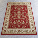 Tapis Berbère Rouge Floral Doré - Élégance Artisanale pour Votre Intérieur Rouge / 50x80cm