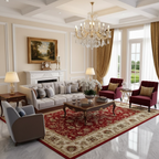 Tapis Berbère Rouge Floral Doré - Élégance Artisanale pour Votre Intérieur