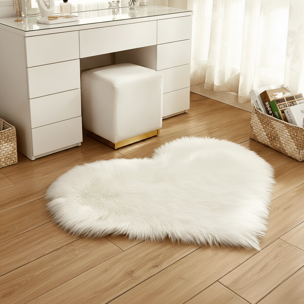 Tapis cœur blanc - Image 2