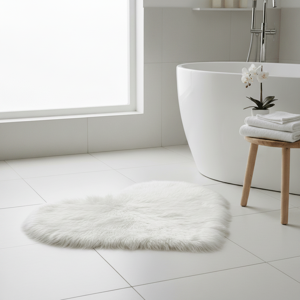 Tapis cœur blanc - Image 4
