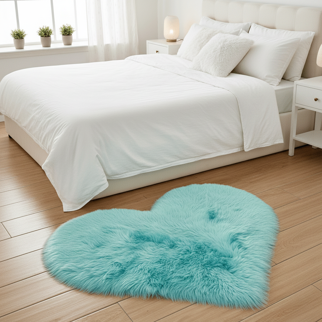 Tapis cœur bleu - 1
