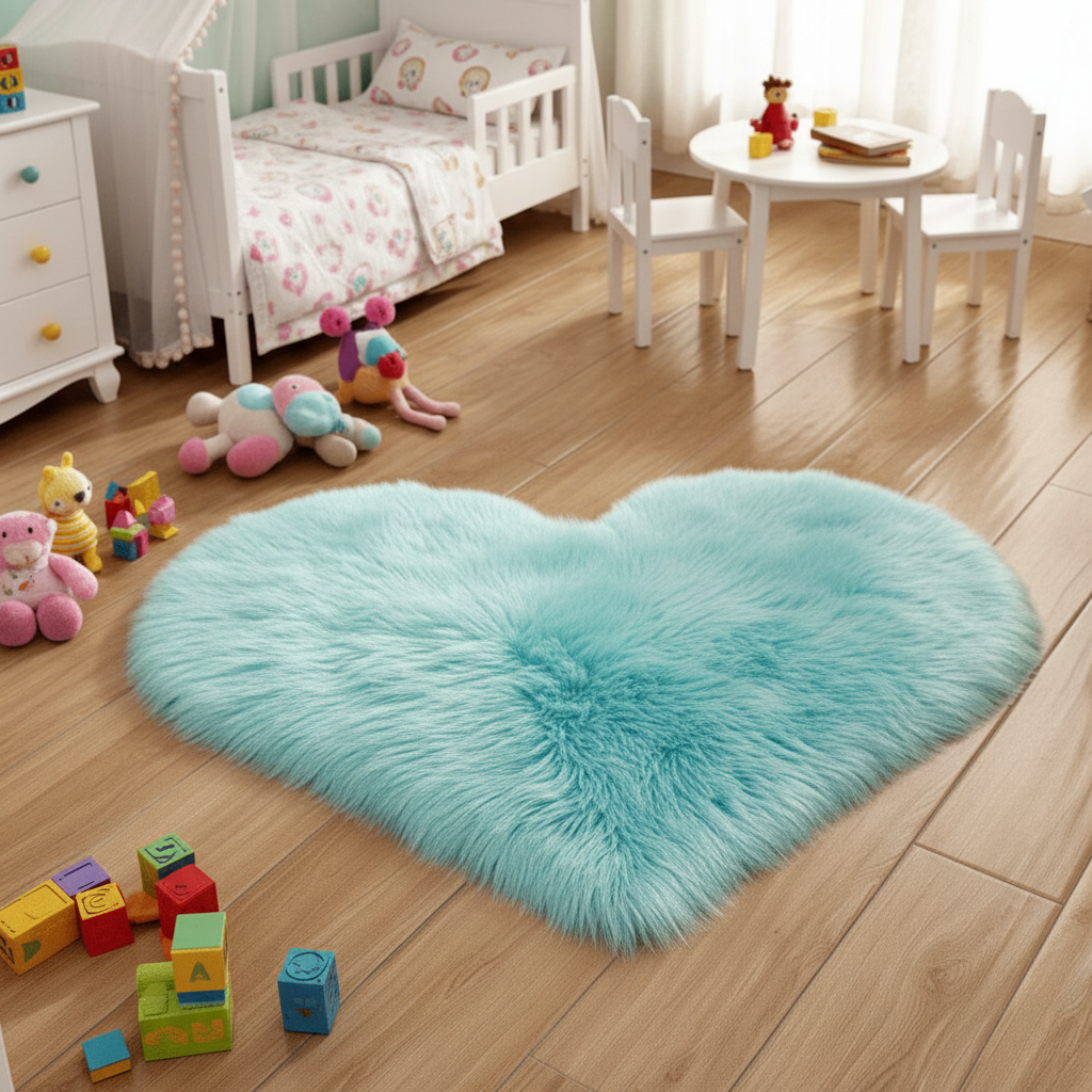 Tapis cœur bleu - 3