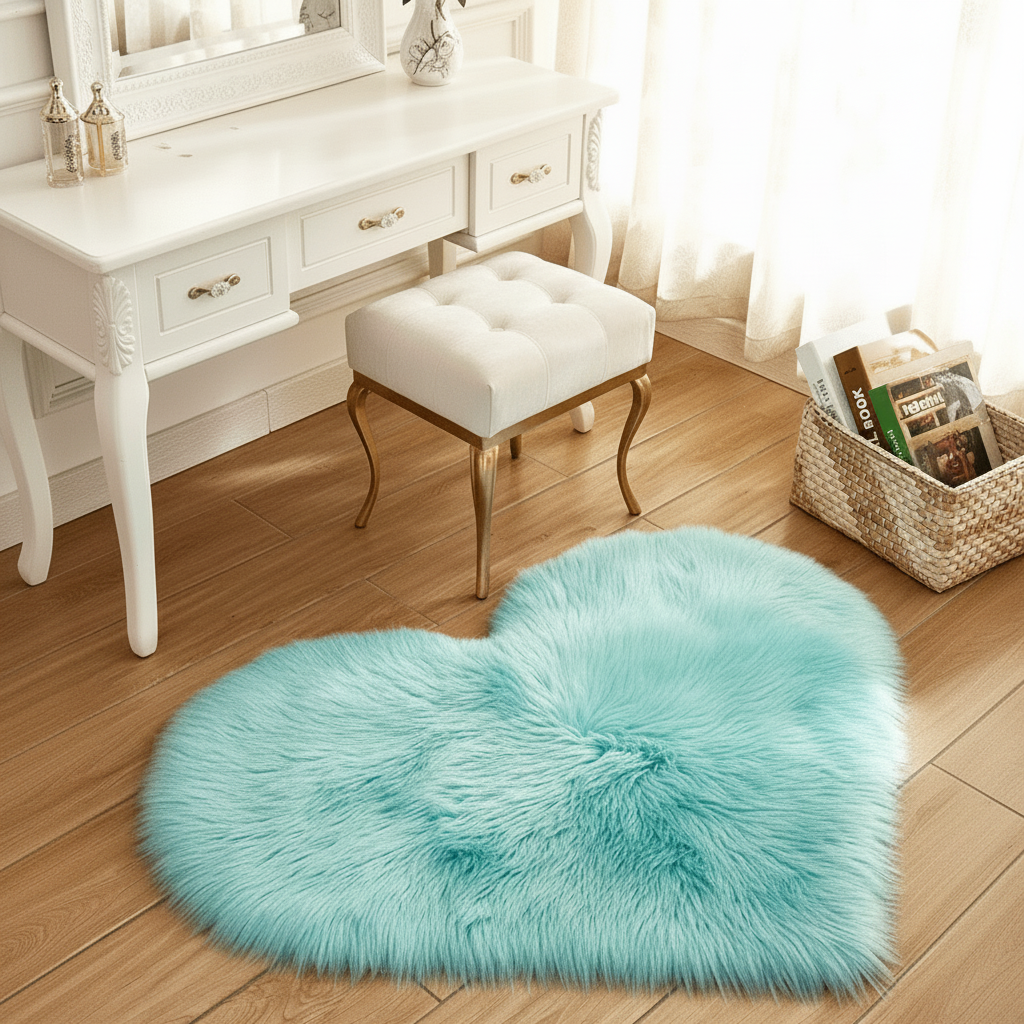Tapis cœur bleu - 6