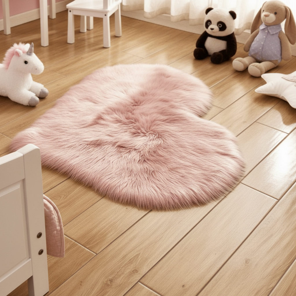 Tapis cœur rose - Image 2