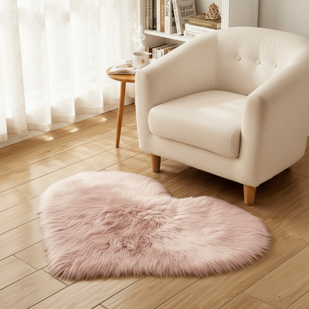 Tapis cœur rose - Image 4