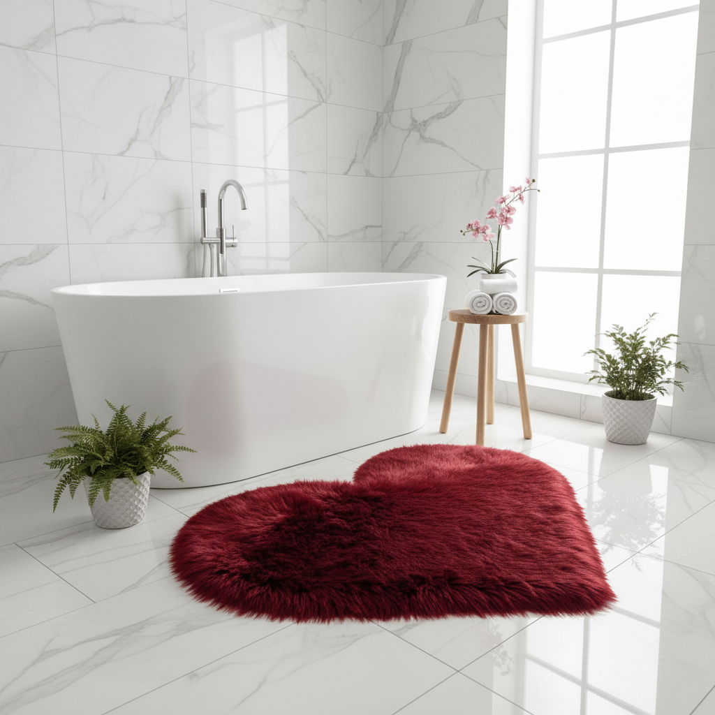 Tapis cœur rouge - 3