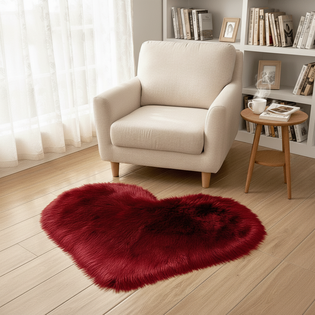 Tapis cœur rouge - 4
