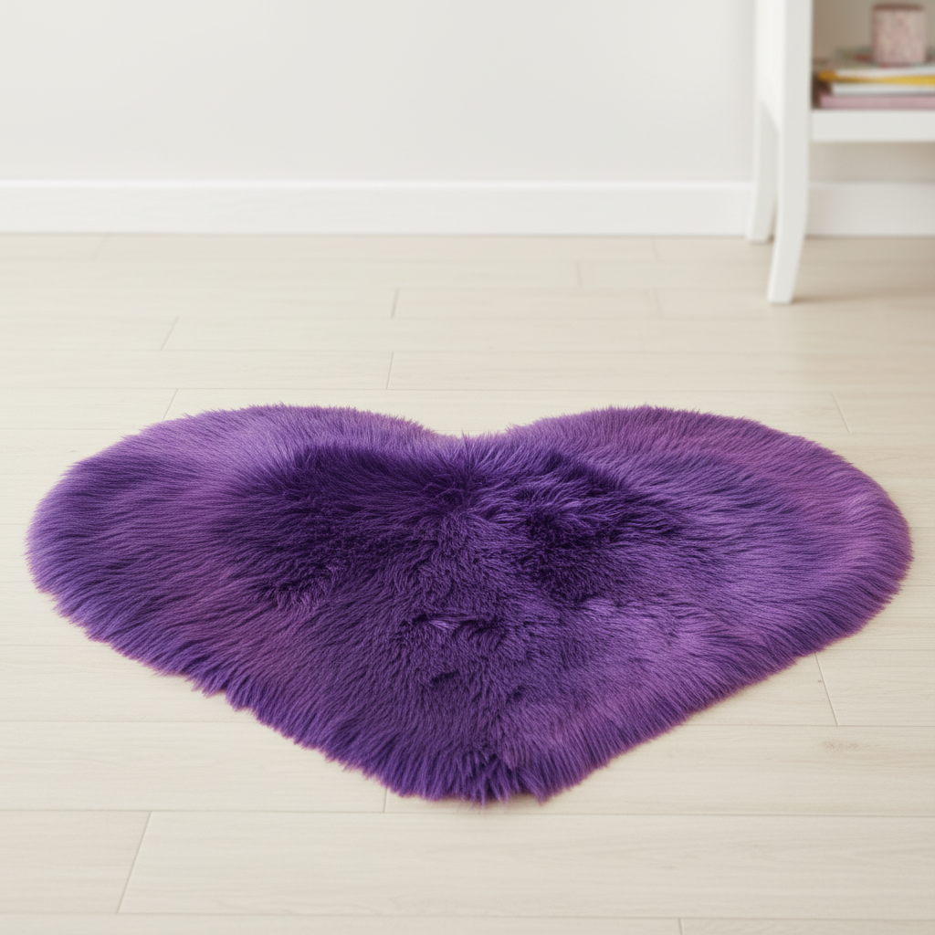 Tapis cœur violet - 1