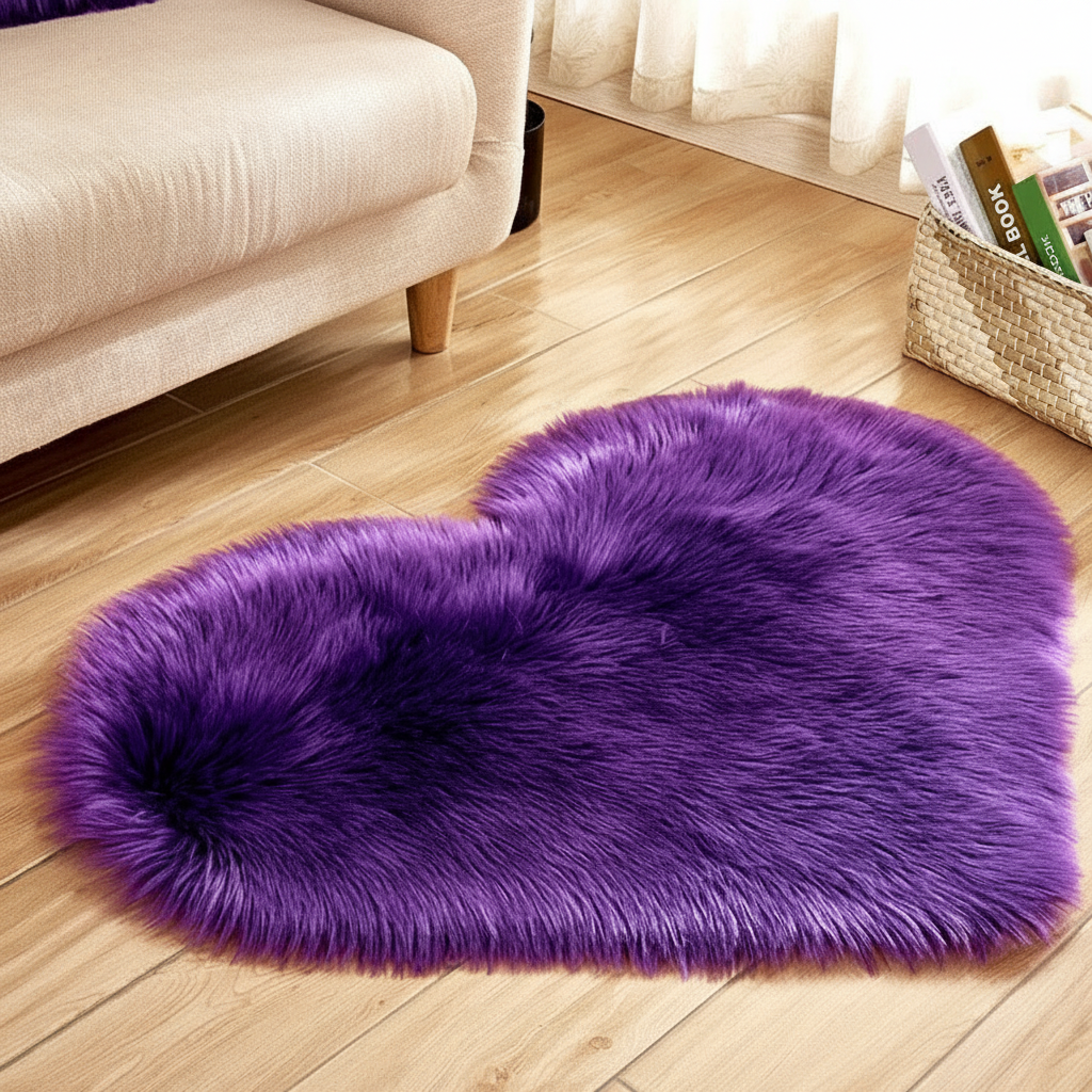 Tapis cœur violet - 2