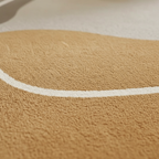 Tapis café crème irrégulier pour salon élégant