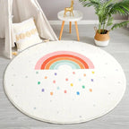 Ma boutique Blanc / 40 Tapis chambre bébé rond Arc-En-Ciel