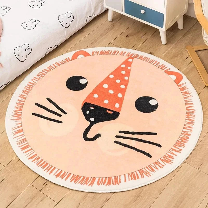 Ma boutique Beige / 40 Tapis chambre bébé rond chaton