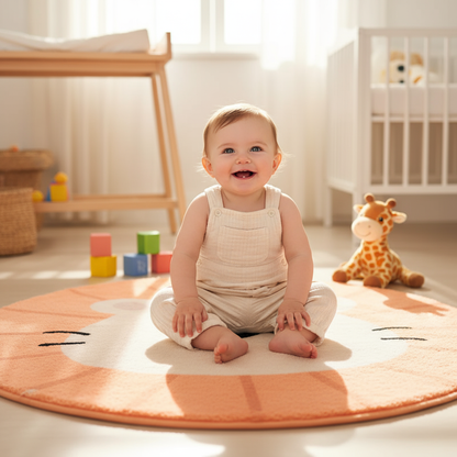 Tapis chambre bébé souris rond petite souris pour un espace douillet