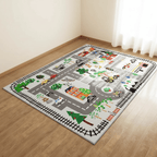 Tapis chambre d'enfant route de dessin animé