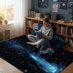 Tapis chambre enfant galaxy petite taille pour une déco spatiale amusante