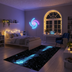 Tapis chambre enfant galaxy petite taille pour une déco spatiale amusante Noir / 40x60cm