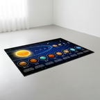 Tapis chambre enfant système solaire Aligné pour une décoration ludique