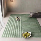 Ma boutique Vert / 80x120cm Tapis chambre style nordique Rayures irrégulières Verte